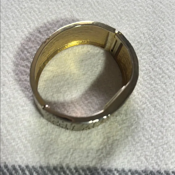 Silver-Tone Croc-Pattern Bangle Watch - Picture 2 of 2